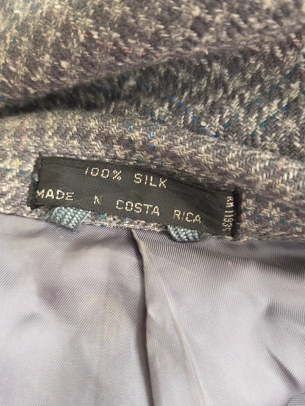 Stafford Executive 54R 100% Silk Glen Plaid Blazer Old Money Ivy Quiet Luxury